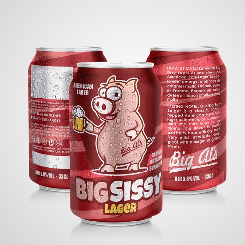 Label for Big Sissy Lager