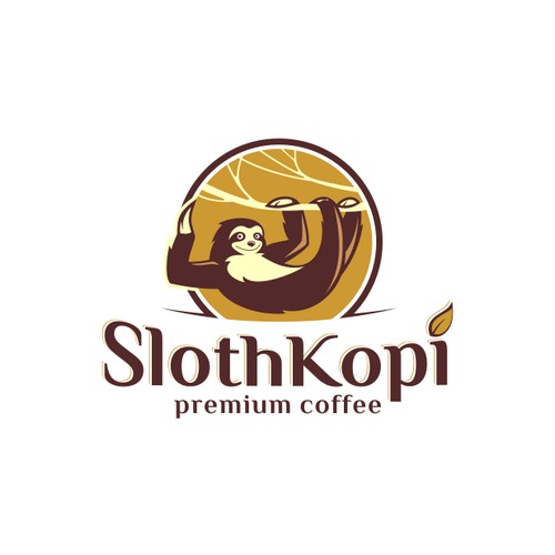 Sloth logo for Premium Coffee