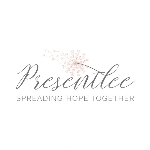 Logo concept for a grief related gift shop called Presentlee