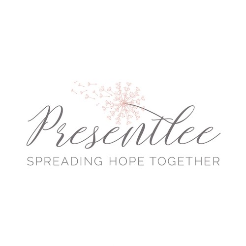 Logo concept for a grief related gift shop called Presentlee