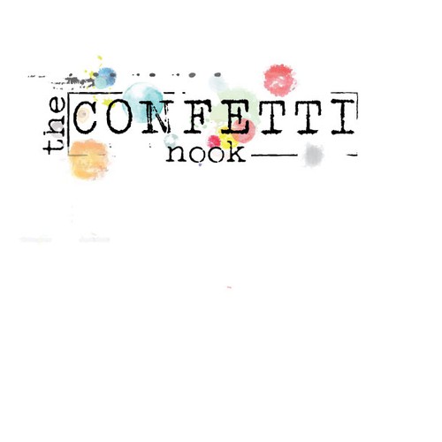 Create a confetti crazed logo for The Confetti Nook.