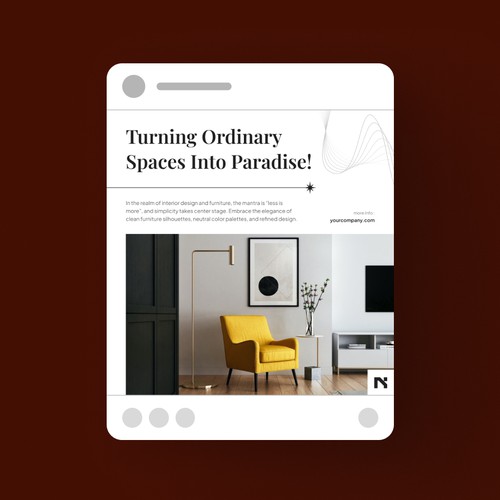 Home Furniture Instagram Post Design
