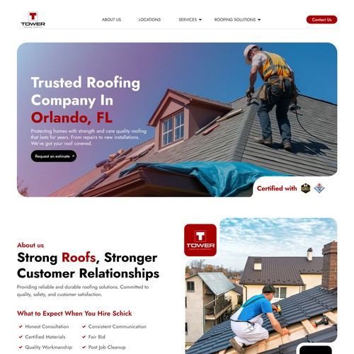 Tower Roofing Landing Page
