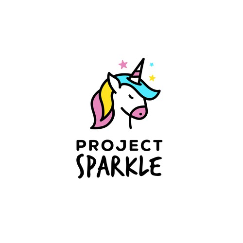 Minimalist Colorful Unicorn Logo Design
