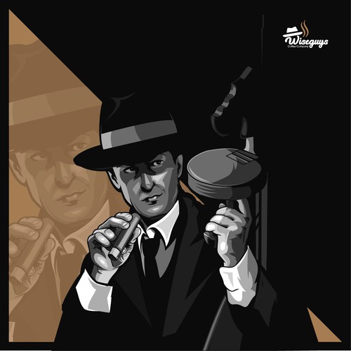 Gangster Illustration | Coffee label
