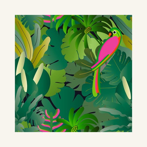 Perroquet dans la jungle