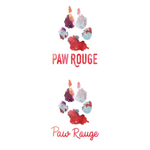 logo for the in-home pet sitting service Paw Rouge