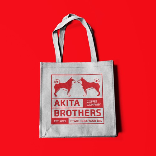Akita logo and branding concept for coffee company