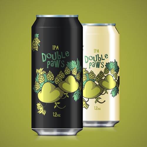 Double paws IPA Beer label 