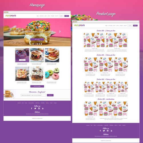 Donuts website redesign