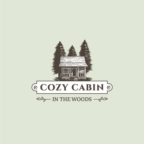 A vintage logo for Cozy Cabin