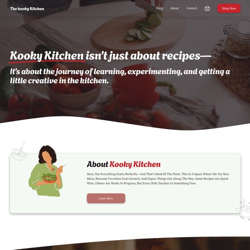 The Kooky Kitchen Ecommerce Design
