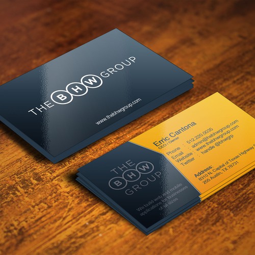 New business card for web and mobile app company