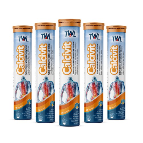 Calcivit – Effervescent Tablets Tube Packaging Design