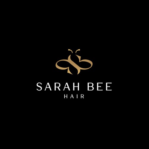 Letter SB Logo with Minimalist Gold Bee Symbol