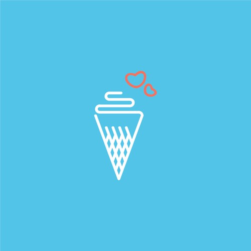 Ice Cone Cream Logo