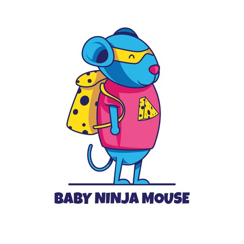 Playful logo concept for Baby Ninja Mouse