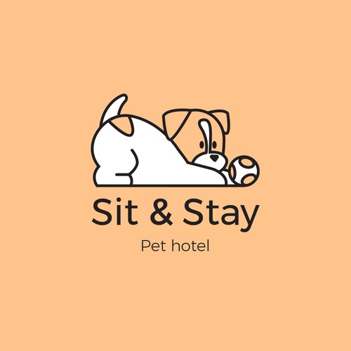 Logo concept for pet boarding or in home visits service