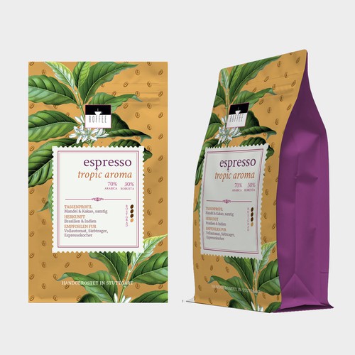 Espresso coffee packaging