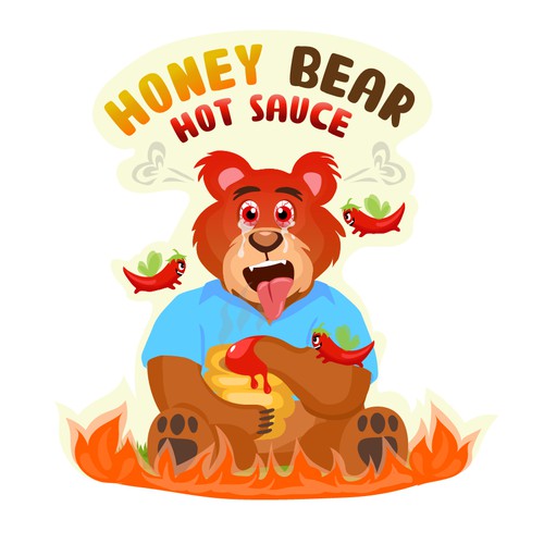 Honey Bear Hot Sauce Logo