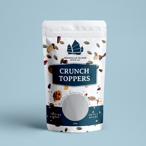Crunch Toppers Pouch Packaging Design