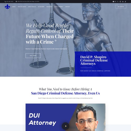 website for Criminal Defense Lawyer Website