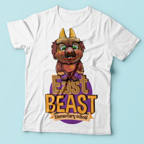 The East Beast - a fun mascot for an elementary school