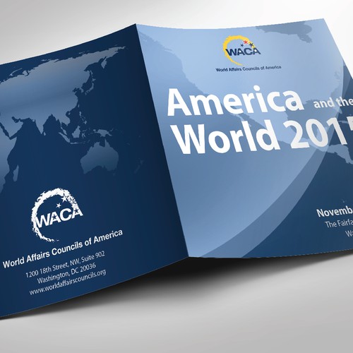 Program booklet cover for global affairs conference in Washington, DC