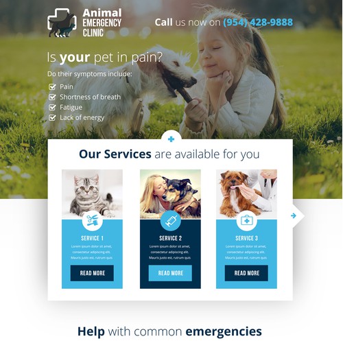 Landing Page for Vet