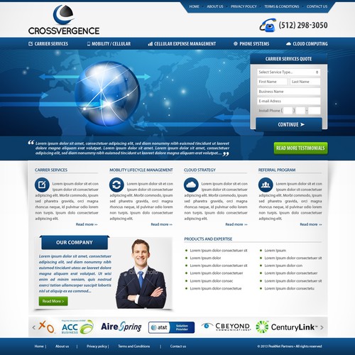 website design for Crossvergence