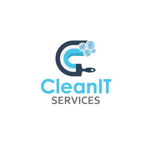 Créa du logo et de la charte graphique pour CleanIT Services(home,garden,IT)