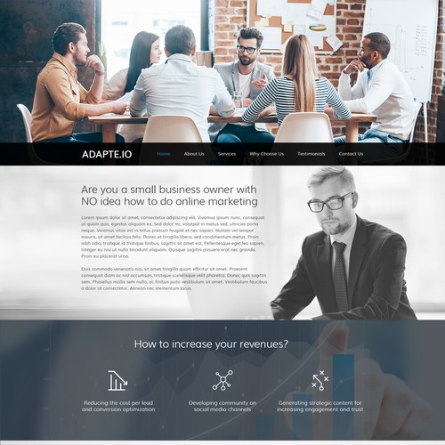 Home Page Design Concept For Adapte