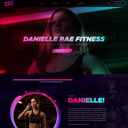 Danielle Rae Fitness Wix Website Design