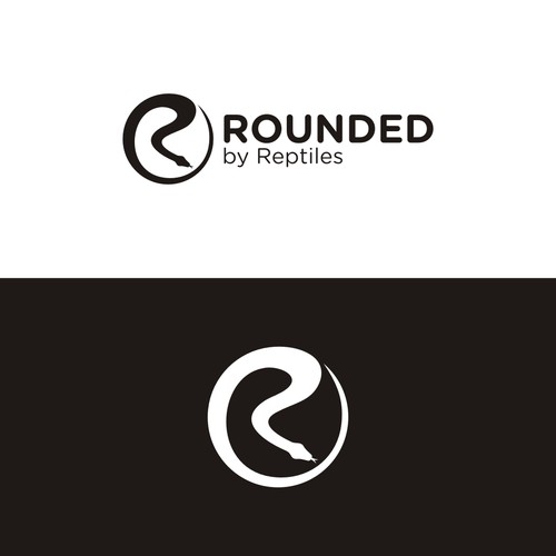 Rounded Reptiles logo concept for animal & pet