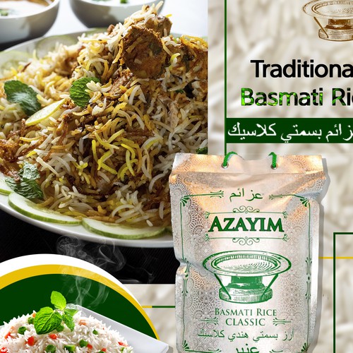 Instagram post about basmati rice
