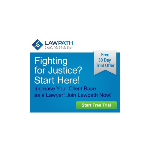 Create an amazing display ad theme for LawPath, an online legal website, Sydney