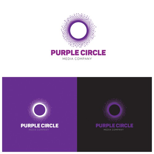 Purple Circle Media Company Logo Design