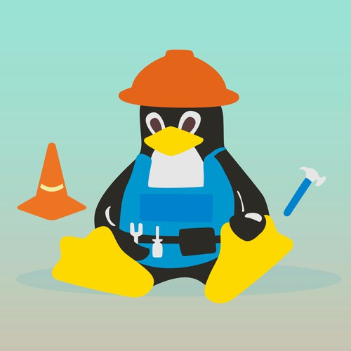 Builder Penguin Vector Flat