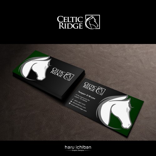 Horse Farm Celtic Ridge Business Card Project