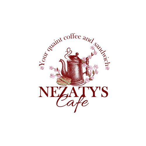 Hand drawing logo for a cafe