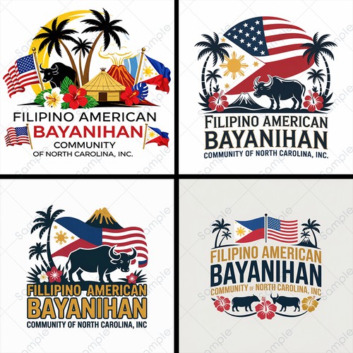 logo design for Filipino American Bayanihan Community of NC , Inc