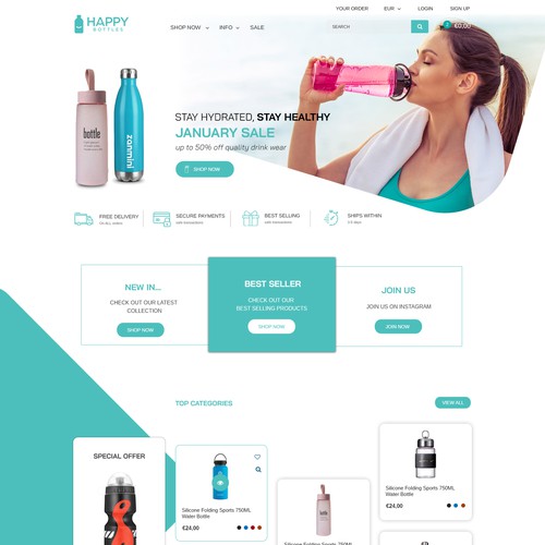 Happy Bottles Homepage