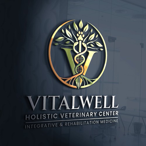 Logo design concept for VitalWell Holistic Veterinary Center