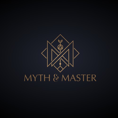 Mystical hipster jewelry line logo