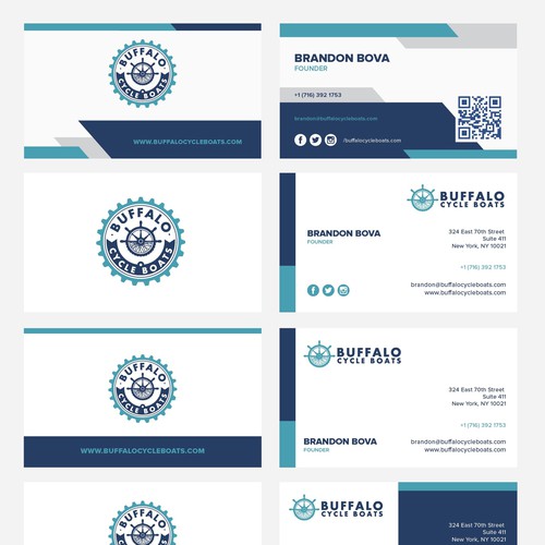 Buffalo Cycle Boats Business Cards