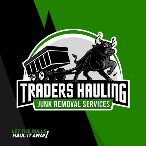Junk Removal Logo, Junk Removal Service. Junk Removal Logo Mascot  - Traders Hauling