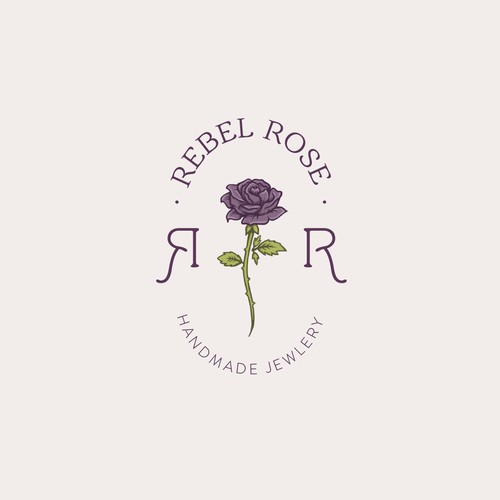 Rebel Rose handmade jewelry logo