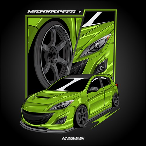 MAZDASPEED 3 CAR VECTOR