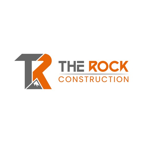 The Rock Construction Logo Design.