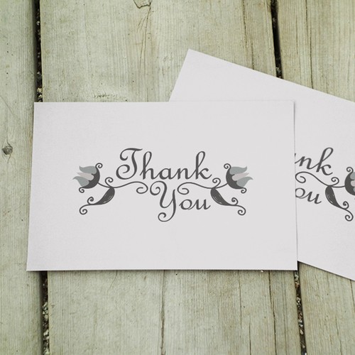 Thank you card design